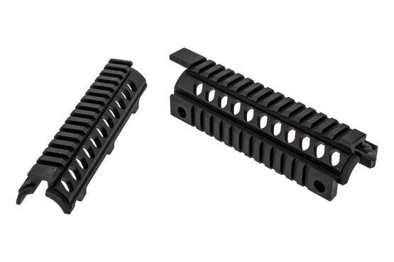 Mission First Tactical TEKKO quad rail two-piece AR 15 handguard with black anodized finish
